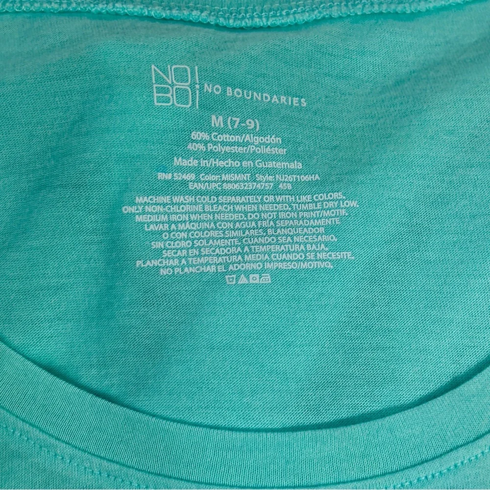 Set of 3 No Boundaries Women’s Basic Tee Bundle– Black, Mint, Pink –Size M (7-9) - Picture 3 of 6